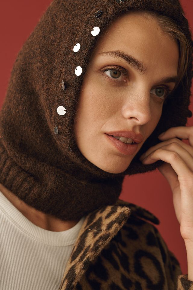 Embellished Knit Hood #1