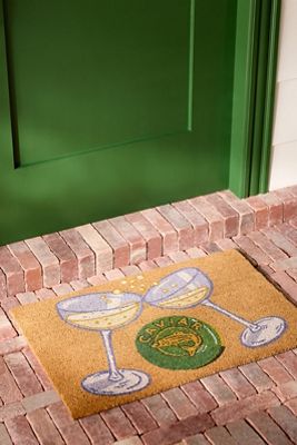Champagne Coir Printed Doormat
