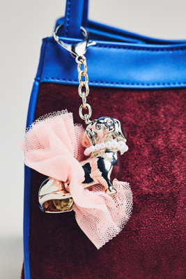 By Anthropologie Dressed Up Dog Bag Charm In Pink