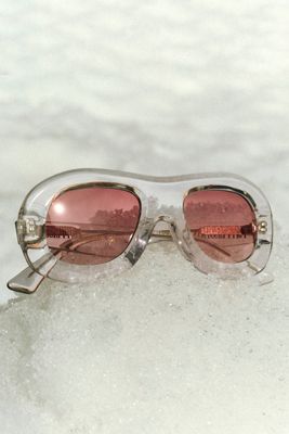 Poppy Lissiman Translucent Aviator Sunglasses