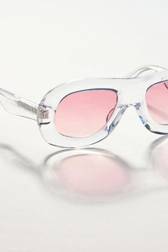 Poppy Lissiman Translucent Aviator Sunglasses #3