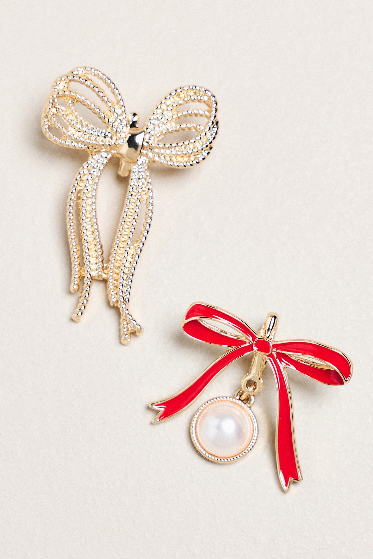 Bow Shoe Charms, Set of 2