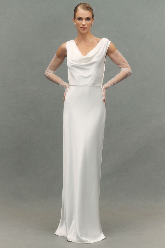 Shona Joy Cirrus Sheer Tulle Gloves #1