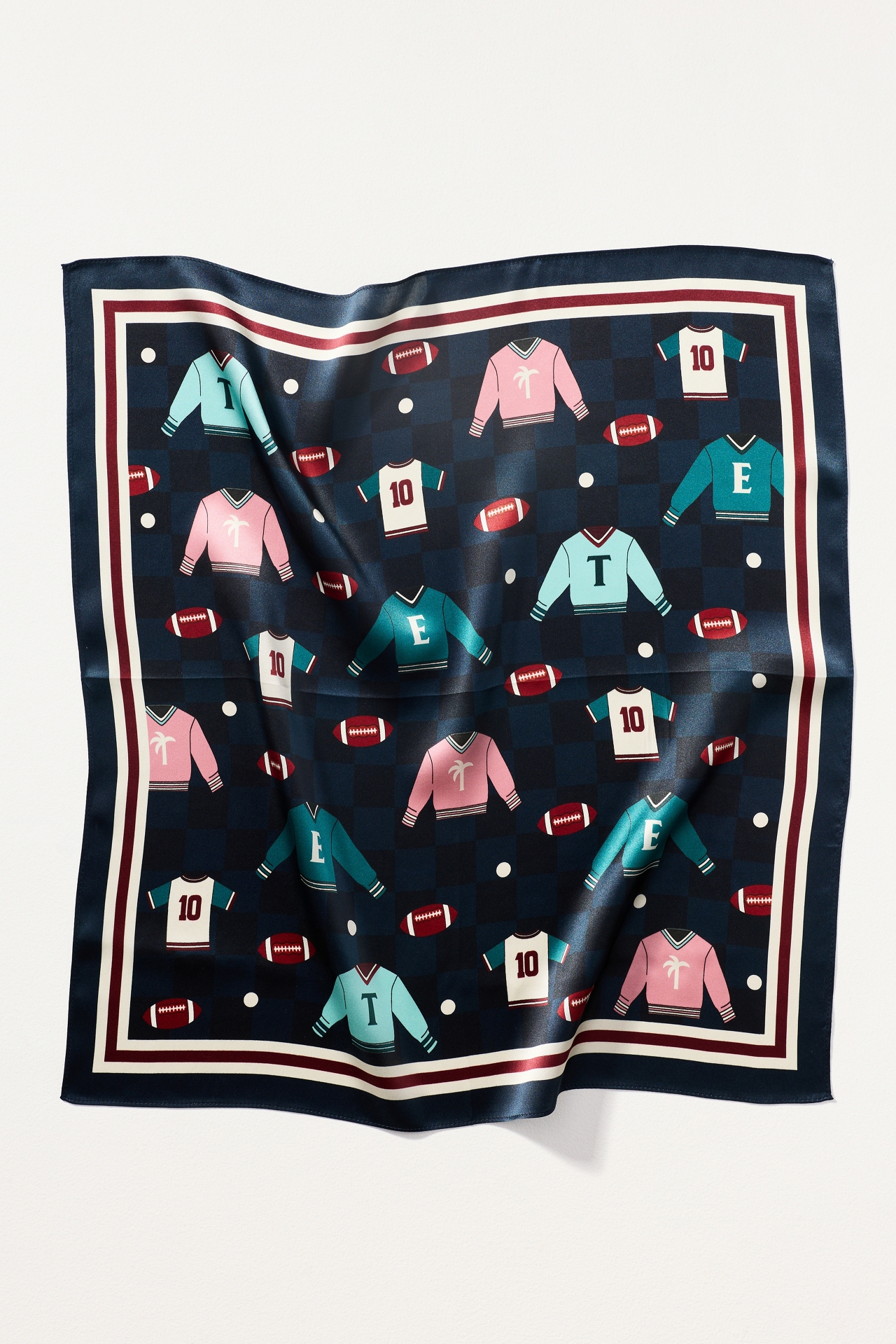 Elegancia Tropical Football Silk Scarf