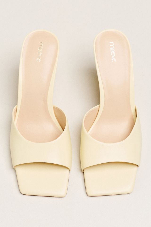 Maeve Metal Bow Open-Toe Mule Heels #1
