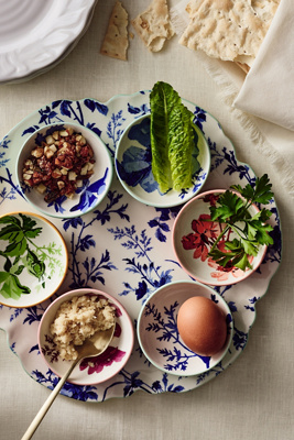 Varda Stoneware Boxed Seder Plate | AnthroHome