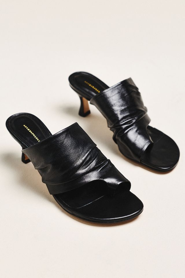 By Anthropologie Toe-Loop Scrunch Heels #1