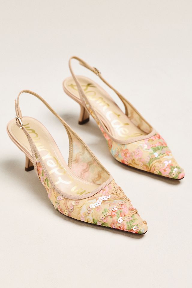 Sam Edelman Bianka Sequin Slingback Heels #1