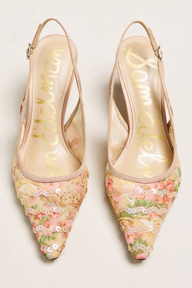 Sam Edelman Bianka Sequin Slingback Heels | Anthropologie