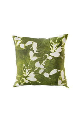 Goldie Home Porto Print Linen Pillow In Green