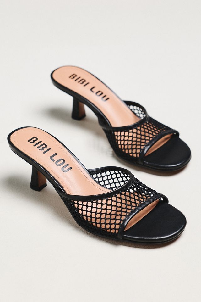 Bibi Lou Mesh Open-Toe Mule Heels #4