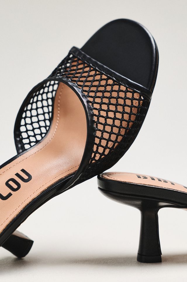 Bibi Lou Mesh Open-Toe Mule Heels #5