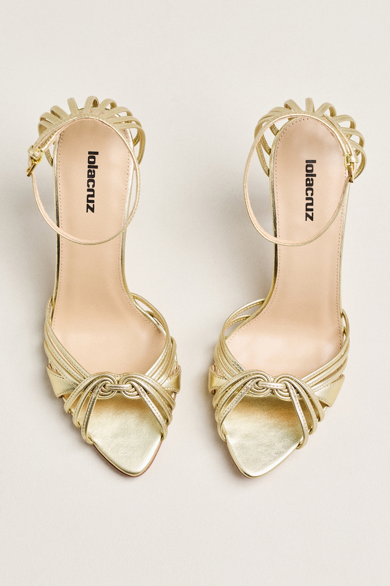 Lola Cruz Strappy Pointed-Toe Heels