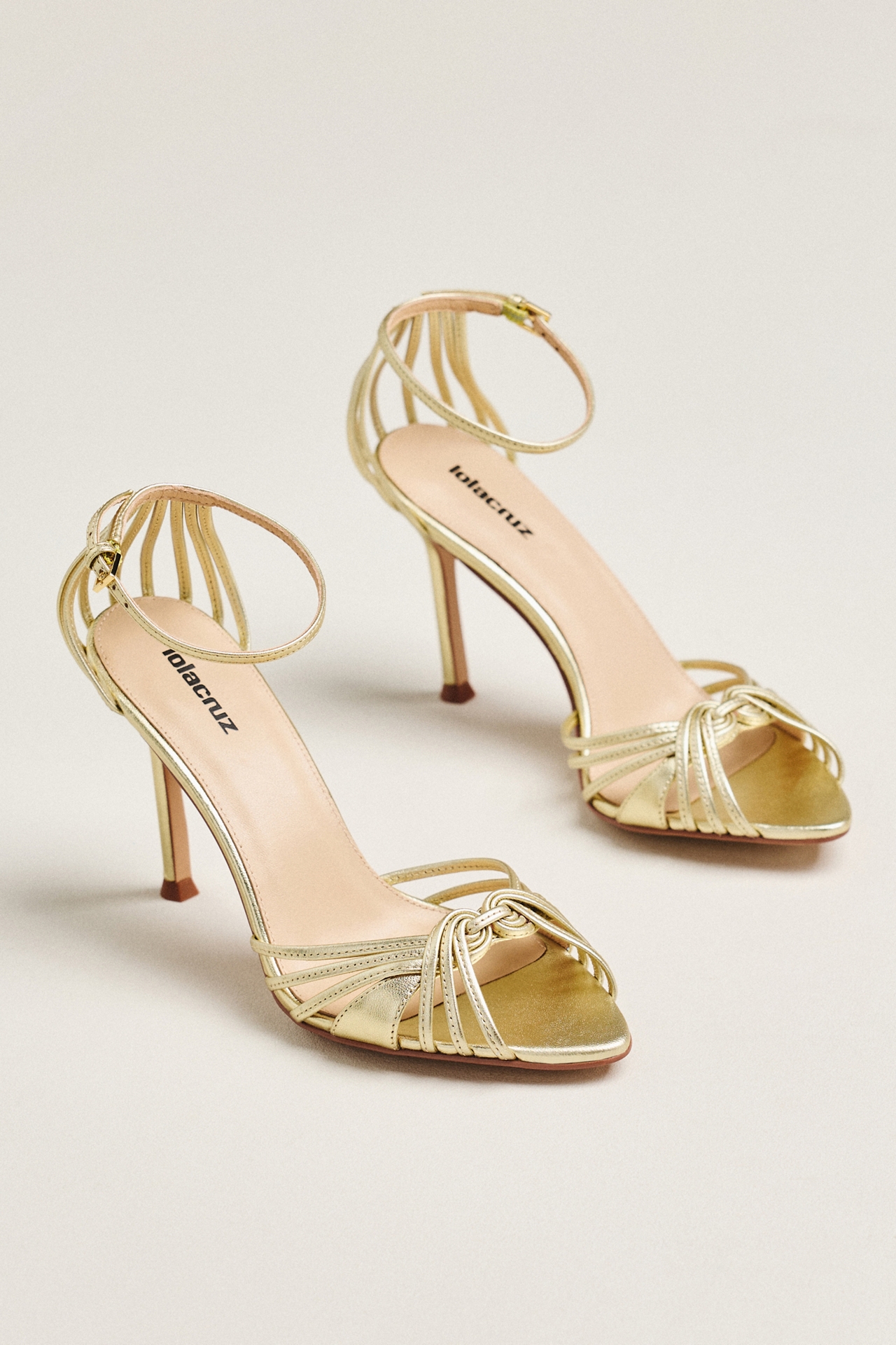 Lola Cruz Strappy Pointed-Toe Heels