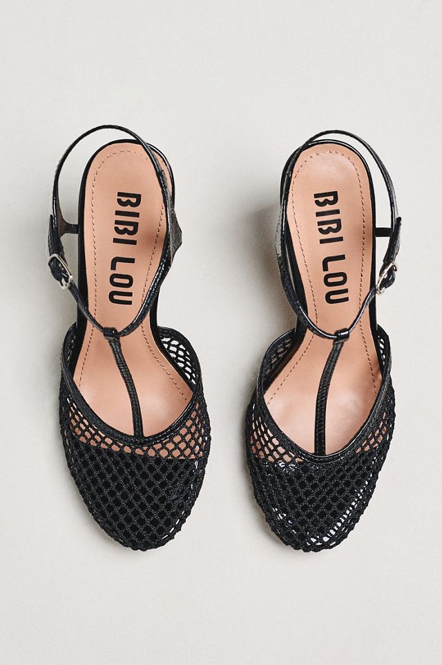 Bibi Lou Mesh T-Strap Heels #3