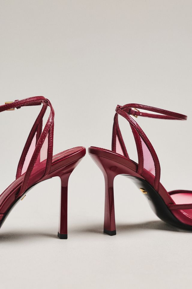 Lola Cruz Mesh Open-Toe Mesh Heels #3
