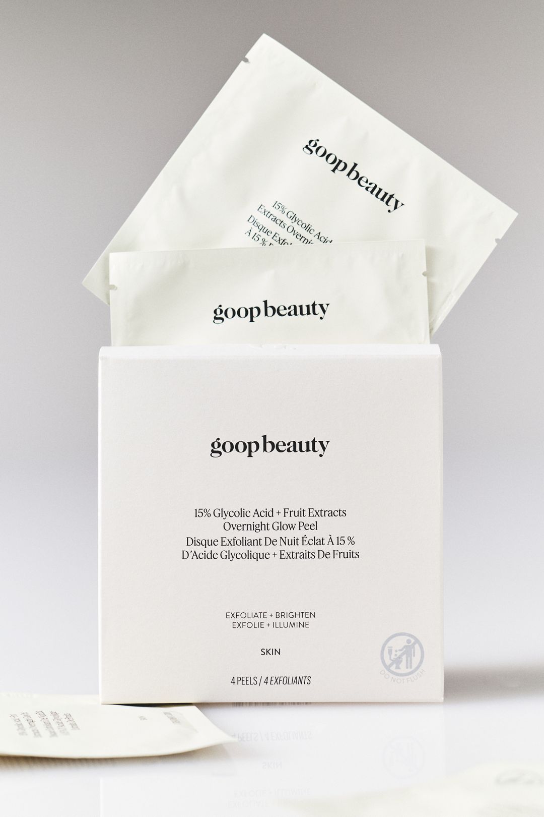 Anthropologie Goop 15% Glycolic Acid Overnight Glow Peel, Set of 4 - White, One Size
