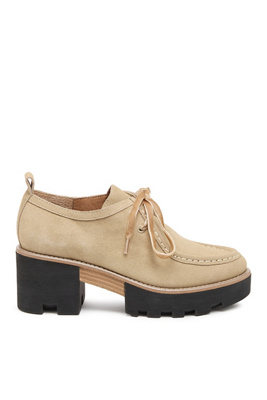 Kelsi Dagger Brooklyn Olga Lug Loafer Heels In Brown