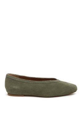 Kelsi Dagger Brooklyn Freya Square-toe Ballet Flats In Green