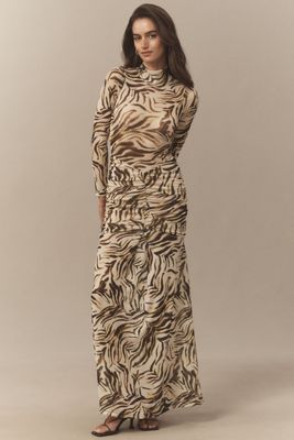 Nightcap Mesh Drop-Waist Maxi Dress