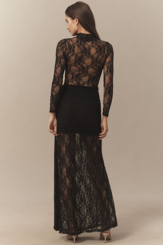 Nightcap Drop-Waist Lace Maxi Dress #1