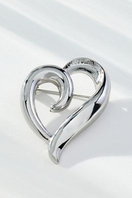 Swirled Heart Brooch