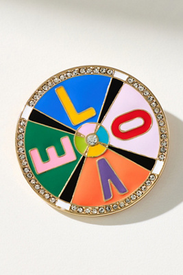 By Anthropologie Enamel Icon Brooch In Multi