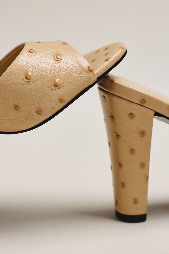 Black Suede Studio Lila 95 Open-Toe Heels | Anthropologie