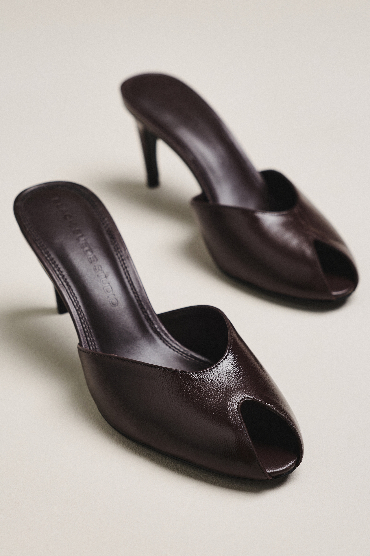 Black Suede Studio Dovie 70 Mule Kitten Heels