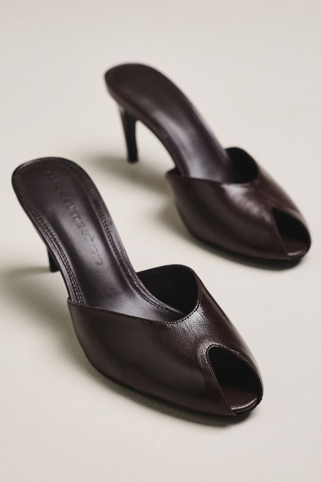 Black Suede Studio Dovie 70 Mule Kitten Heels | Anthropologie