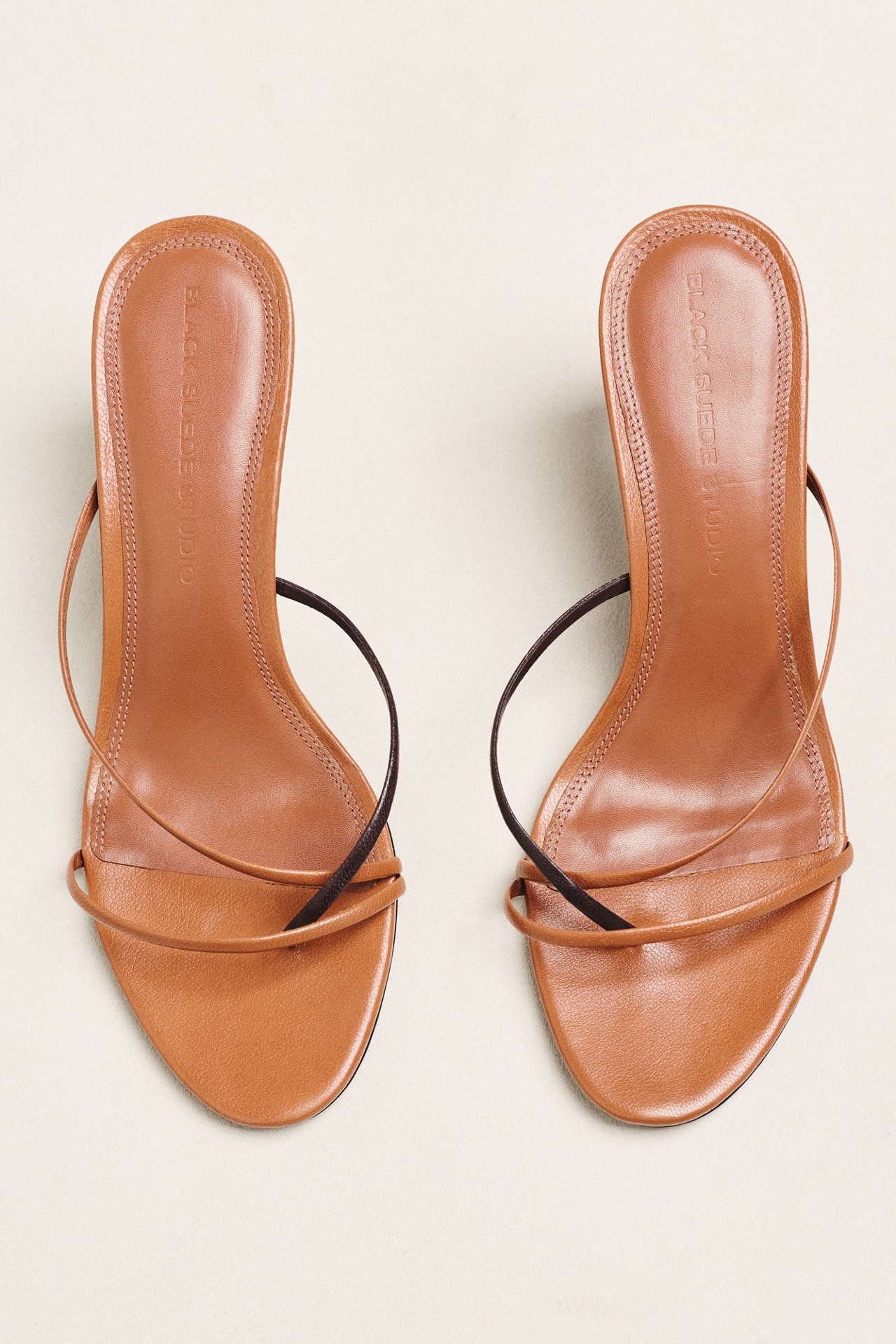 Black Suede Studio Carla 65 Cross-Strap Kitten Heels