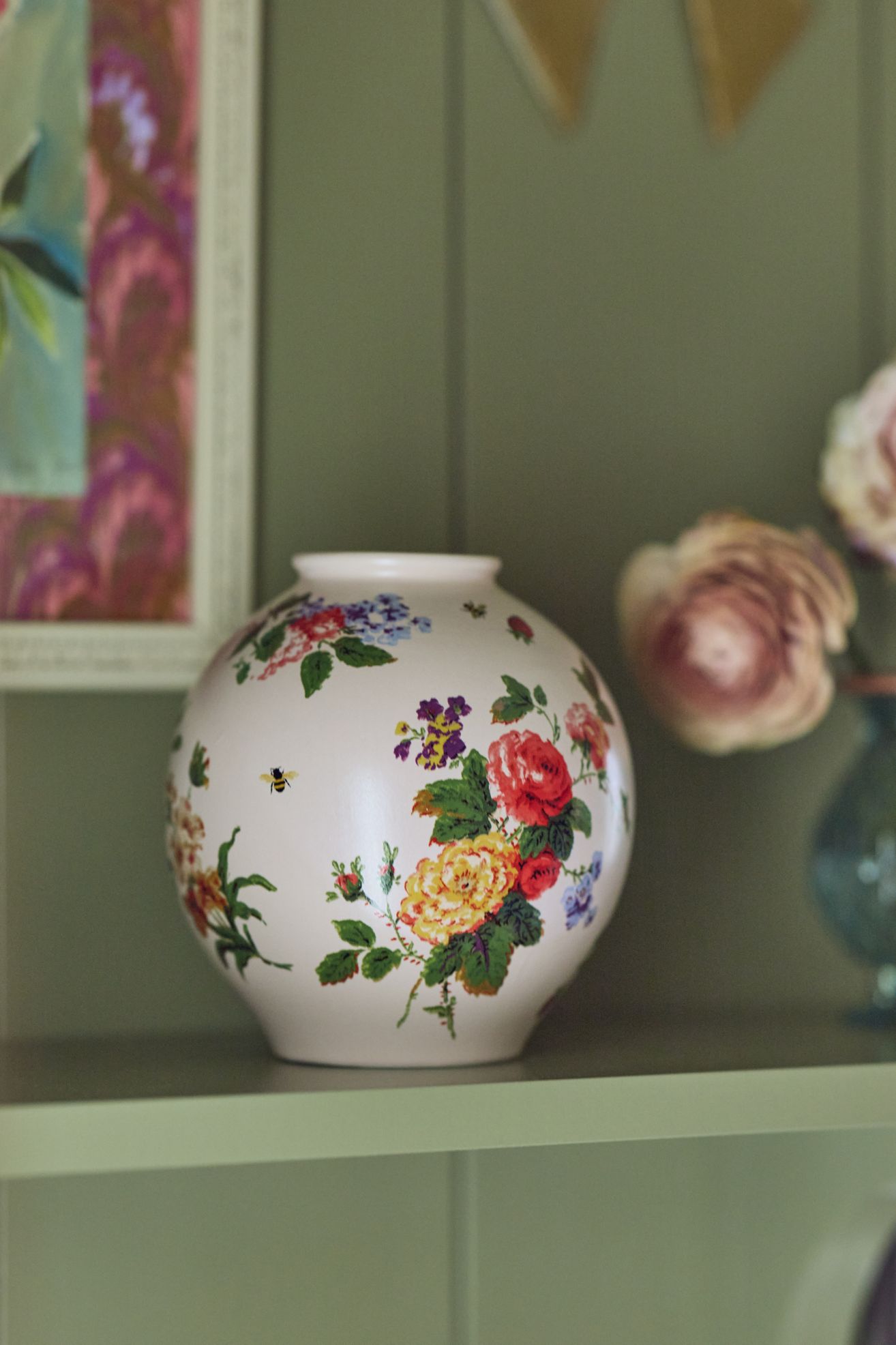Camille Floral Ceramic Vase - Camille, Assorted