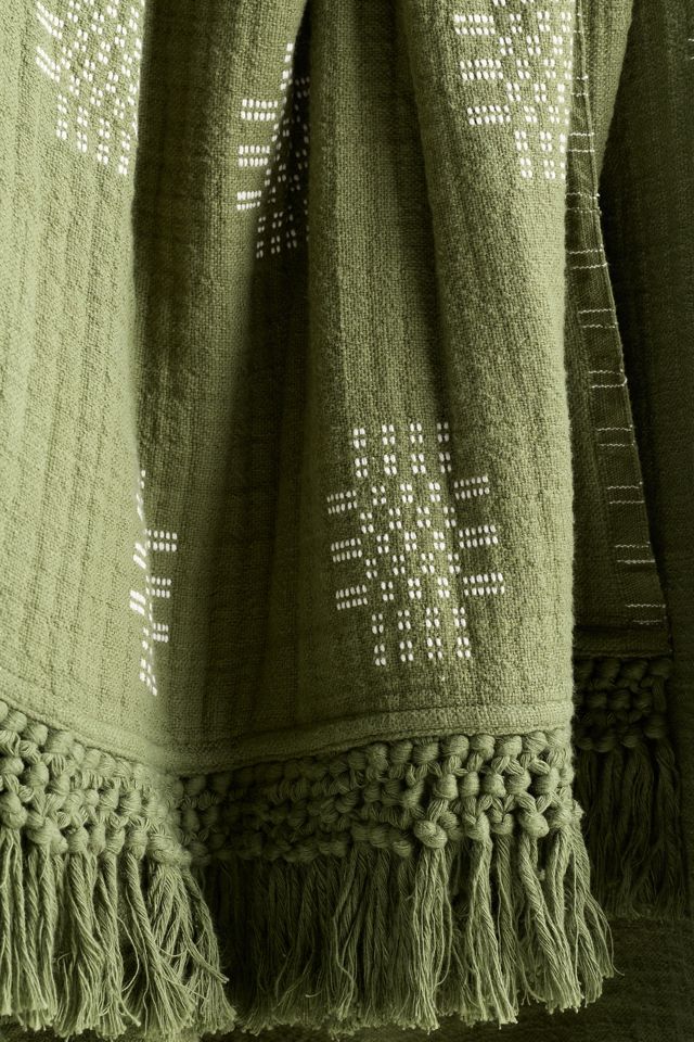 Enid Cotton Woven Throw Blanket | AnthroHome