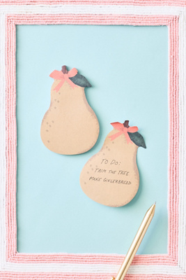Rifle Paper Co Pear-shaped Sticky Notes, Set Of 2 In Multi