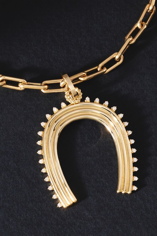 Adina Reyter Groovy XL Diamond Horseshoe Hinged Charm #1