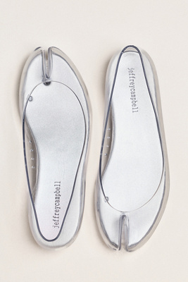 Jeffrey Campbell Fixed Jelly Ballet Flats In Transparent