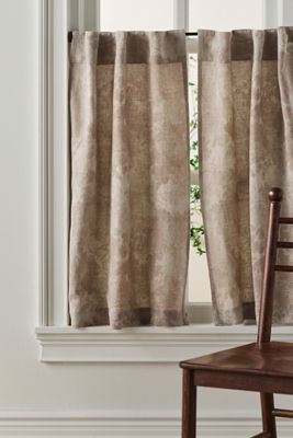 Judarn Cotton Linen Sepia Cafe Curtain, Set of 2