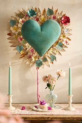 Floral Heart Iron Sconce Light