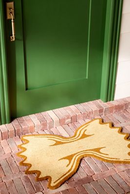 Bow Tie Pasta Printed Coir Doormat 