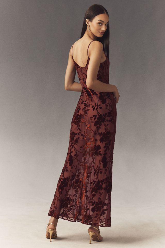 Hutch Stretch Burnout Velvet Maxi Dress #3