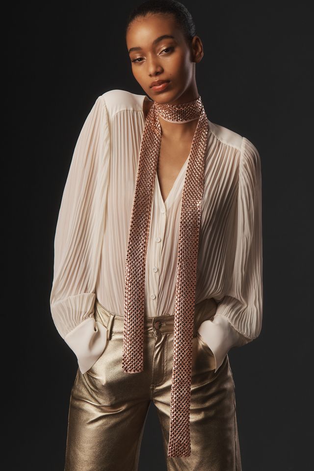 By Anthropologie Sequin Skinny Scarf #2