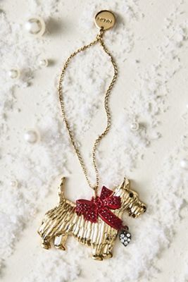 NADRI Scotty With Bow Ornament