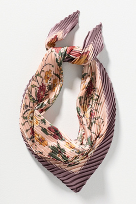 By Anthropologie Pleated Floral Hair Scarf In Multi