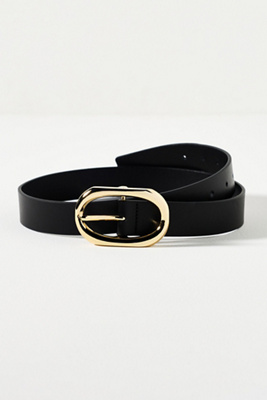 Anine Bing Signature Link Oval Buckle Belt | Anthropologie
