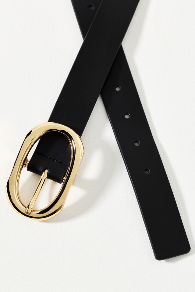 Anine Bing Signature Link Oval Buckle Belt | Anthropologie
