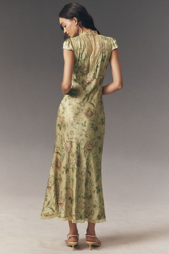 BHLDN Everly Satin Lace Maxi Dress #2