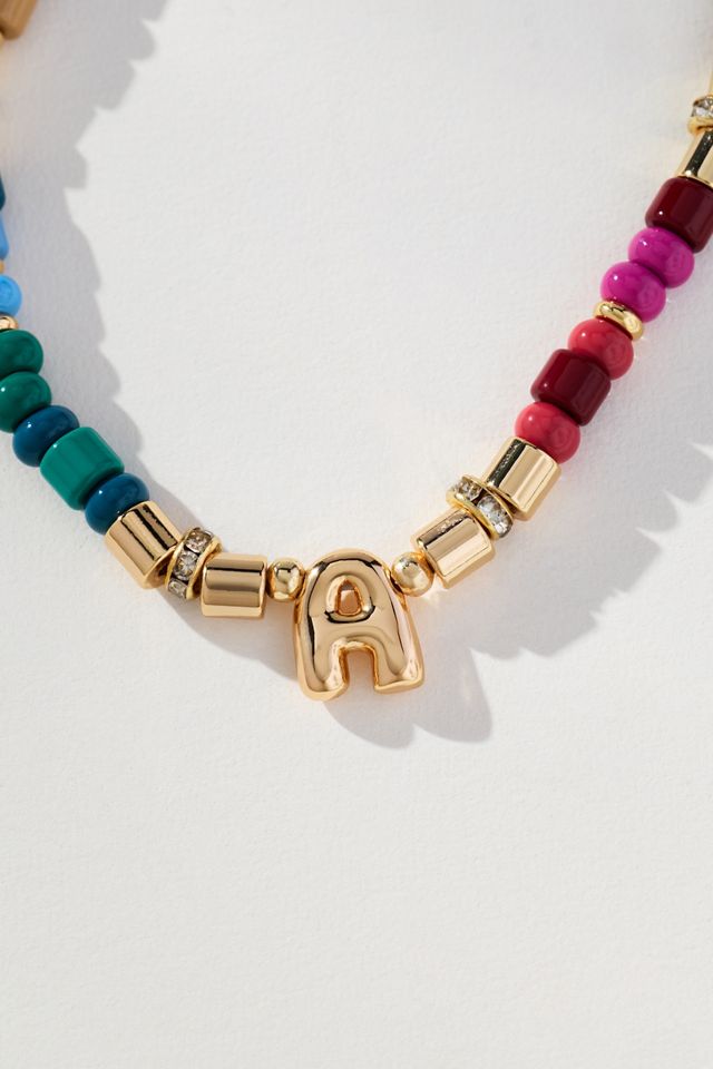Beaded Monogram Necklace #2