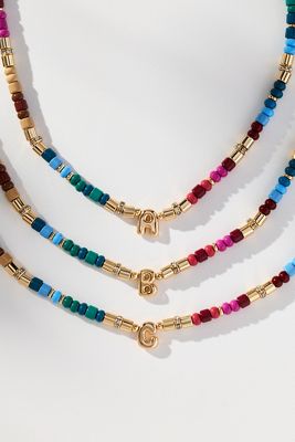 Beaded Monogram Necklace