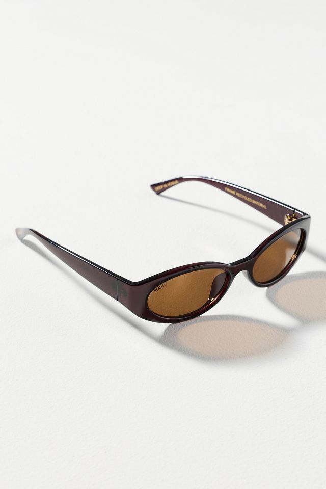 Reality Eyewear Slim Wrapped Oval Sunglasses #1