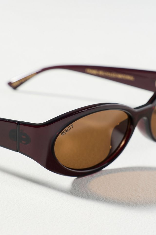 Reality Eyewear Slim Wrapped Oval Sunglasses #2